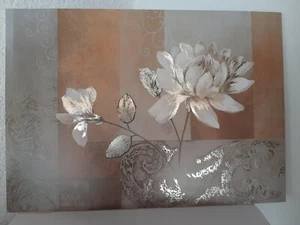 Bild mit weißer Blume, Format 49X69 cm - Bild 1 von 4