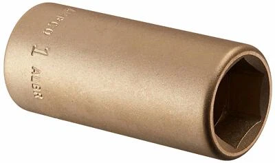 Ampco Socket 1" inch 3/4" Drive Deep Well Aluminum Bronze Non-Sparking Safety  - Image 1 of 4