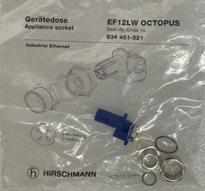 Hirschmann 934 451-521 EF12LW OCTOPUS Industrial ETHERNET M12 socket - Picture 1 of 5