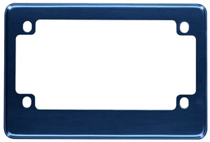 Marco de matrícula de aluminio anodizado para motocicleta - azul - Imagen 1 de 9