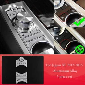 7 PIEZAS Pegatina de decoración con botón de engranaje de control central de aleación para Jaguar XF 2012-15 - Imagen 1 de 7