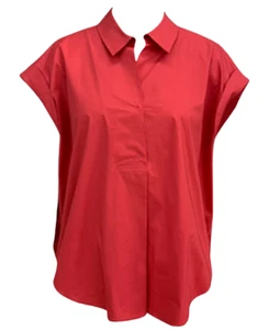 Alfani Women's Pleated-Back Shirt (Cranberry Spice, Small) - Picture 1 of 3