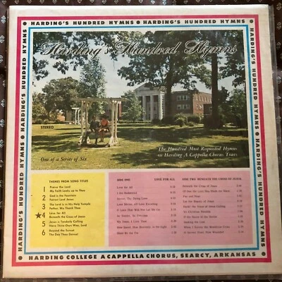Harding College A Cappella Chorus~Hundred Hymns~Series 1~Private Press Gospel LP - Image 1 of 2