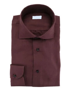 NWT IL SARTORE NAPOLI by VINCENZO DI RUGGIERO SHIRT burgundy 41 16 - Picture 1 of 2