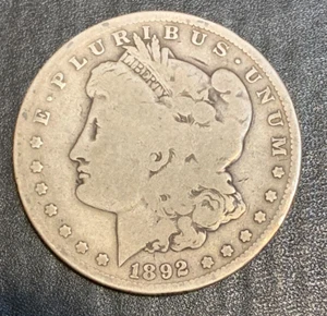 1892-S  San Francisco  Mint Silver Morgan Dollar  lot # 1753 - Picture 1 of 6