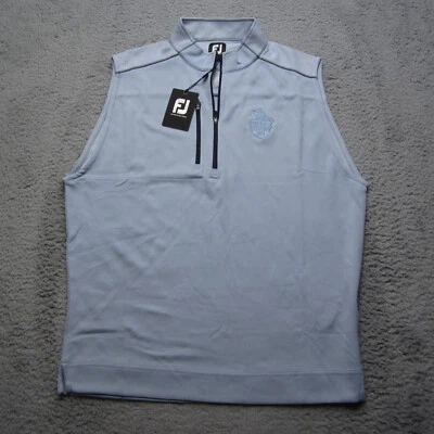 Footjoy 1/4 Zip Vest Mens L Gray Performance Golf Windbreaker Pullover Outdoor - Image 1 of 4