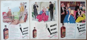 LOTE DE 3 ANUNCIOS DE RON DE REVISTAS MYERS DE COLECCIÓN Country Life 1950 y 1951 - Imagen 1 de 1