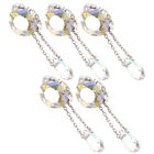  5 Pcs Nail Art Diamond Pendant Glass Crystal Bride Pearl Trim Studs
