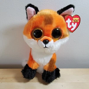 NEUF 2021 TY Beanie Boos MEADOW the Fox (yeux paillettes) (taille normale 6 pouces) MWMT - Photo 1 sur 1