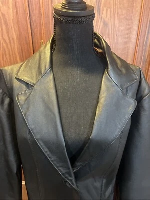 GEORGE Woman Mid Length Leather Coat Lightweight Long Size XXL 18W/20W NEW - Image 1 of 4