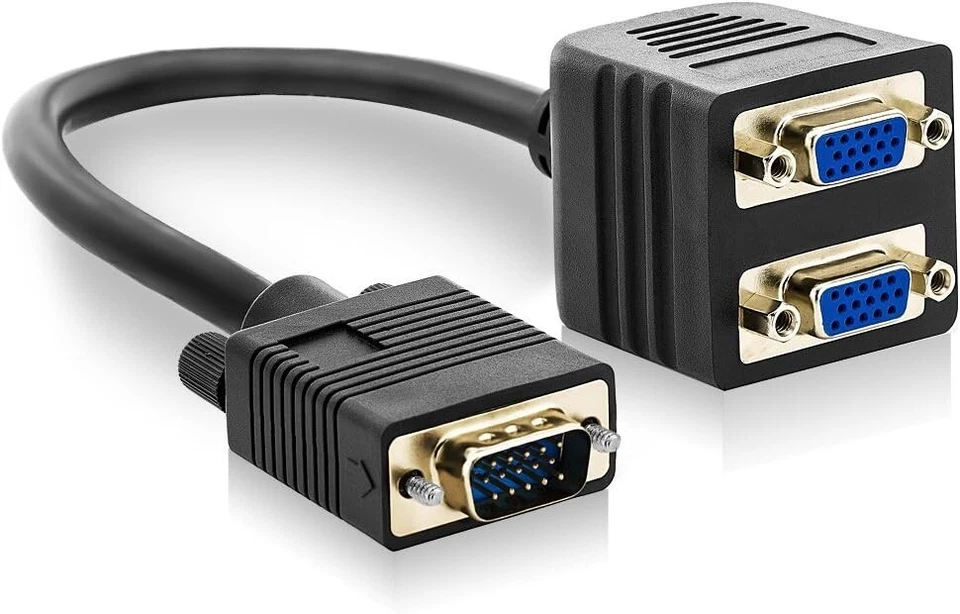 S-VGA Distributore Cavo Adattatore Y - Spina S-VGA a 2x Presa S-VGA - un Segnale - Immagine 1 di 1