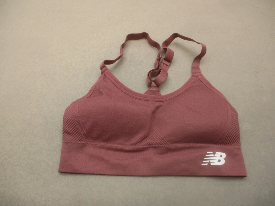 Sujetador deportivo New Balance talla S para mujer forrado marrón inalámbrico tirar hacia atrás corredor 5C Foto 1 de 4