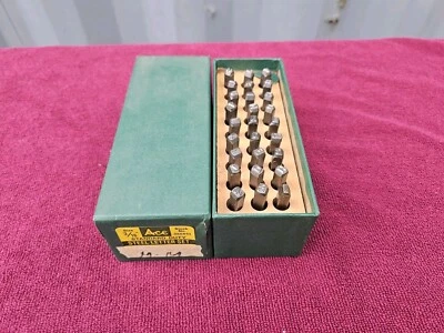 Vintage Hanson Ace 386451 3/16” Steel Letter Set, New Old Stock - Image 1 of 4