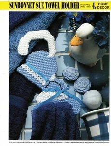 Sunbonnet Sue Towel Holder 1 Plastic Canvas Pattern Projects By Annies Attic - Picture 1 of 1