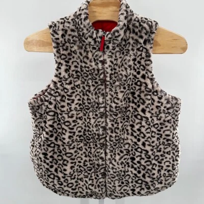 Chaleco de piel sintética maurices estampado de leopardo sin mangas acolchado reversible 2X Foto 1 de 4