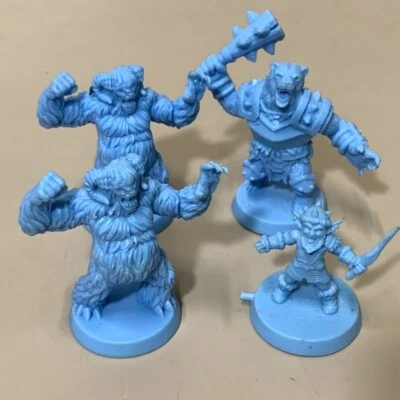4pcs Warbear & Ice Gremlin Minis Heroquest Frozen Horror Board Game Toy TRPG DND - Image 1 of 4