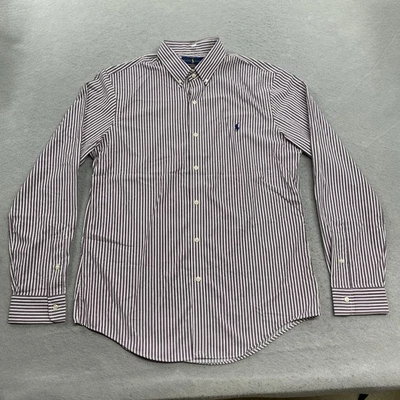 Ralph Lauren Shirt Mens Large White Button Down Sim Fit Performance Striped - Image 1 of 4