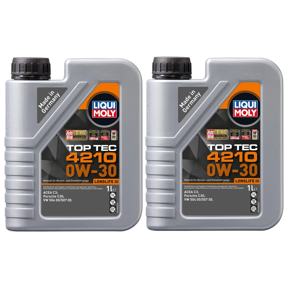 LIQUI MOLY Top Tec 0W-30 2L aceite motor para Acea C3 VW 504 00/507 00 Porsche - Imagen 1 de 1