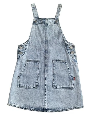 Levi’s Girls Denim Overall Jumper Dress Size 7 Reg - Image 1 of 4