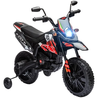 Qaba 12V Kids Motorcycle,Aprilia Licenced Electric Motorcycle for Kids with Tra - Image 1 of 4