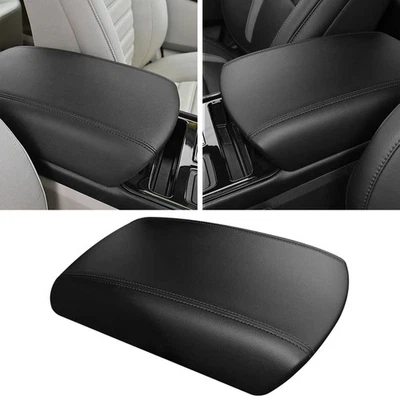 Fits 2015-2020 Ford Edge Middle Console Lid Armrest Vinyl Leather Cover Black - Image 1 of 4