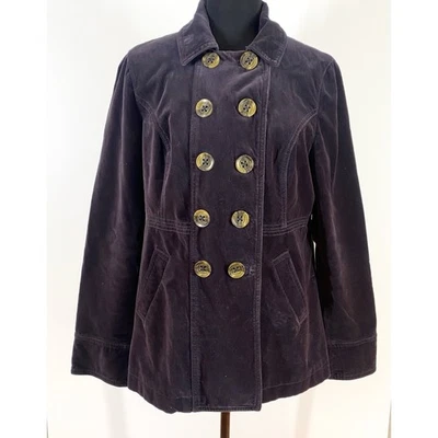 Boden фиолетовый бархат двубортный куртка размер 10 - Изображение 1 из 4