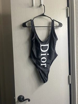 Dior One Piece Black And White Dior Print Swimsuit Size Large - Image 1 of 4