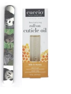 Cuccio Naturale Revitalizing Roll-On Milk & Honey Cuticle Oil 10 ml + Nail File - Picture 1 of 8