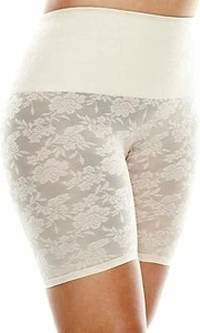  Cortland Shapewear Long Leg Lace Banded Ivory (Nude) Shaper Super Size 54/12XL - Picture 1 of 2