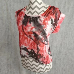Drop Dead Clothing Shark Attack Bluse Top UK 6 Pipsqueak M Emo Goth transparent - Bild 1 von 14