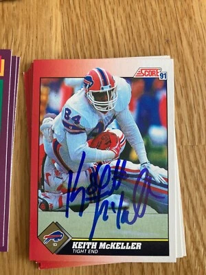 Buffalo Bills Keith McKeller signed 1991 Score Card - Image 1 of 2