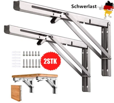 2X Regalträger klappbar Regalwinkel Klappregal Klappwinkel Klappkonsole Regale - Bild 1 von 4