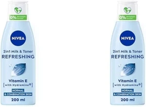 2 X Nivea 200 ml 2-in-1 ,Cleanser and Toner - Picture 1 of 4