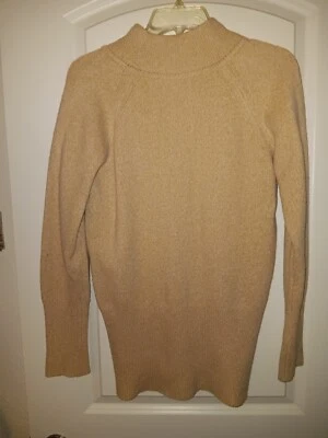 Suéter Vintage Años 60 Dalton Talla S/M 100% Cachemira Virgen Cuello Alto Beige  Foto 1 de 4