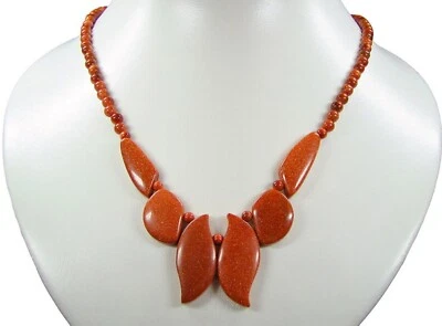 Collana In Oro Flusso Forma Di Foglia Con Chiusura In Argento 925 - Immagine 1 di 2