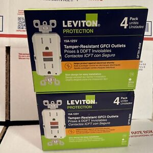 leviton gfci 15 Amp tamper resistant 8 Pack