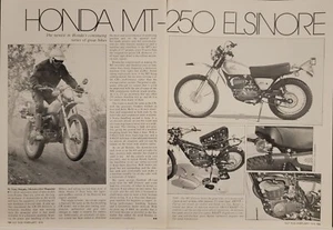 1974 2 Stck. Motorrad Druck Testartikel Honda MT250 Elsinore - Bild 1 von 1