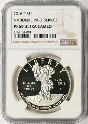 2016-P Proof $1 National Park Service Commemorative Silver Dollar NGC PF69UCAM - Image 1 of 4