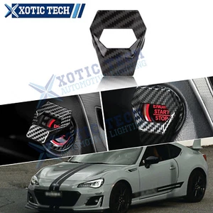 Alloy Engine Start Push Button Switch Trim Carbon Fiber Black Cover For Mazda - Picture 1 of 12