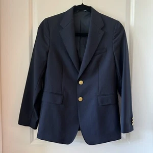 Vineyard Vines Blazer Kids Unisex 14 Navy 100% Virgin Wool Gold Buttons $268 - Picture 1 of 8