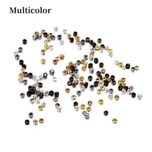 100-500pcs/lot Copper Ball Crimp End Beads Dia 2 2.5 3 mm Stopper Spacer Beads