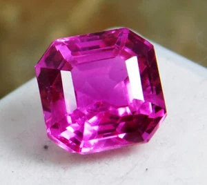 Natural Pink Sapphire 7.20 Ct Radiant Cut Beautiful Genuine Certified Gemstone - Picture 1 of 12
