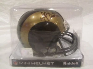 Von Marshall Faulk signierter St. Louis Rams Minihelm - Faulk Hologramm - Bild 1 von 7