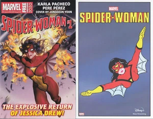 MARVEL PREVIEWS #30 + CARTOON LITHOGRAPH (Spider Woman #1, Cable #1) NM- 2020 - Imagen 1 de 4