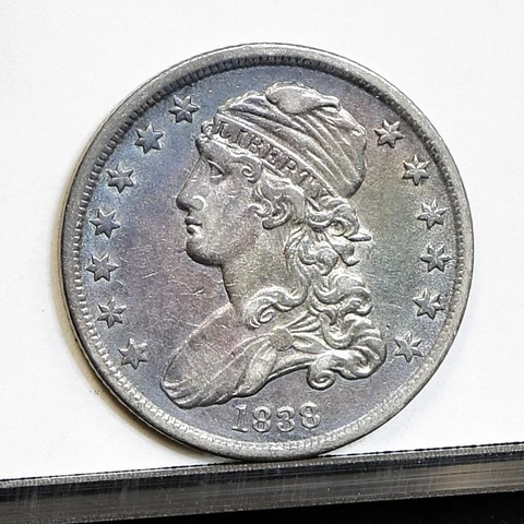 1838 Bust Quarter - Ch XF Details (#42464) Cover