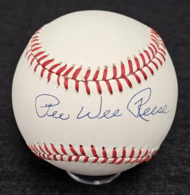 PEE WEE REESE Signed Official MLB Baseball-HALL OF FAME-BROOKLYN DODGERS-PSA - Image 1 of 4