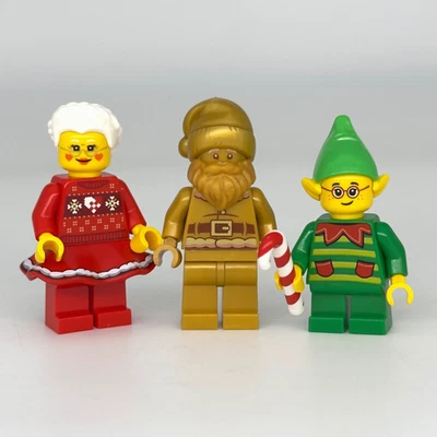 Lego 3x Golden Santa Mrs Claus & Elf Christmas BAM 2025 Build-A-Minifigure - NEW - Image 1 of 2