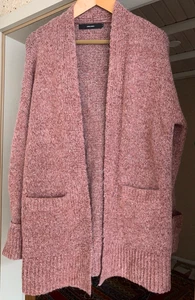 VERO MODA Damen Strickjacke Cardigan Größe S / M - Rot- Grau -meliert - Foto 1 di 9