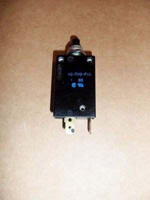 E-T-A 45-700-P10 Push-to-Reset 12A Circuit Breaker Panel Mount made in Germany - Image 1 of 3