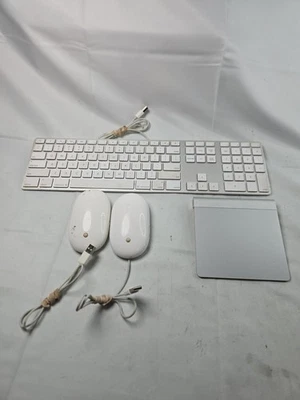 Apple A1243 Keyboard & A1339 Magic Trackpad + 2 Mouse A1152 - Image 1 of 4